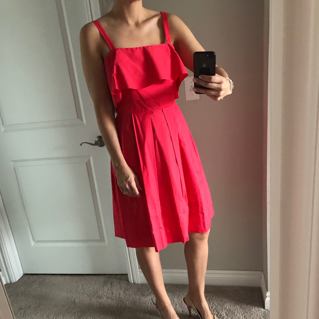 Eliza J Nwt Pink Pleated Popover Dress
